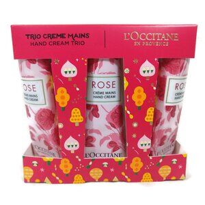 L'Occitane Limited Edition Rose Hand Cream Trio Set 30ML X 3 NIB